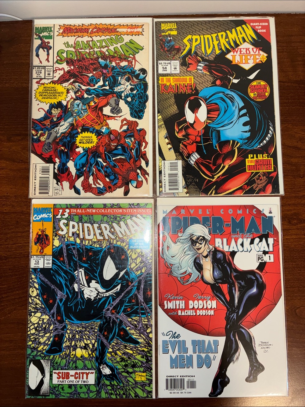Vintage Marvel Spider-Man Comic Book Lot - 4 pack - like new in plastic bags